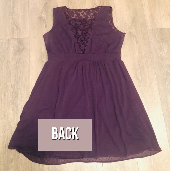 Ricki’s Dark Purple Lace Dress US 14 - Picture 4 of 7